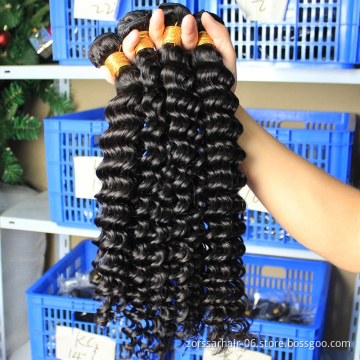 Free Shipping Brazilian Deep Wave Hair Weave Bundles 100% Vigrin Human Hair 1/3 Piece 10-30 inch Remy Cuticle Aligned Hair